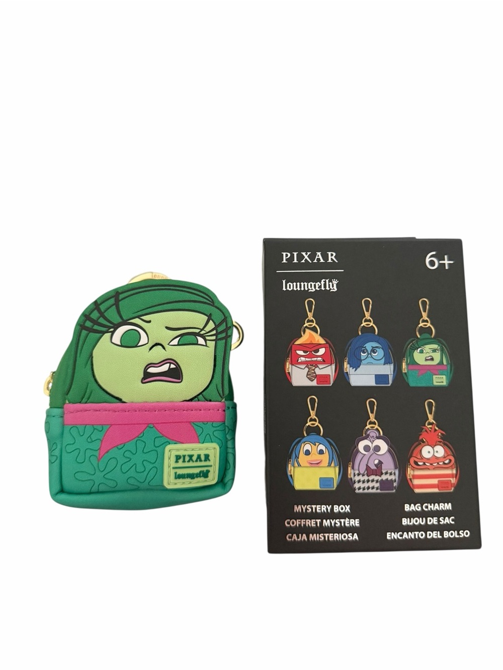 Disgust Inside out 2 Loungefly Mystery Disney Pixar Mystery Backpack Keychain